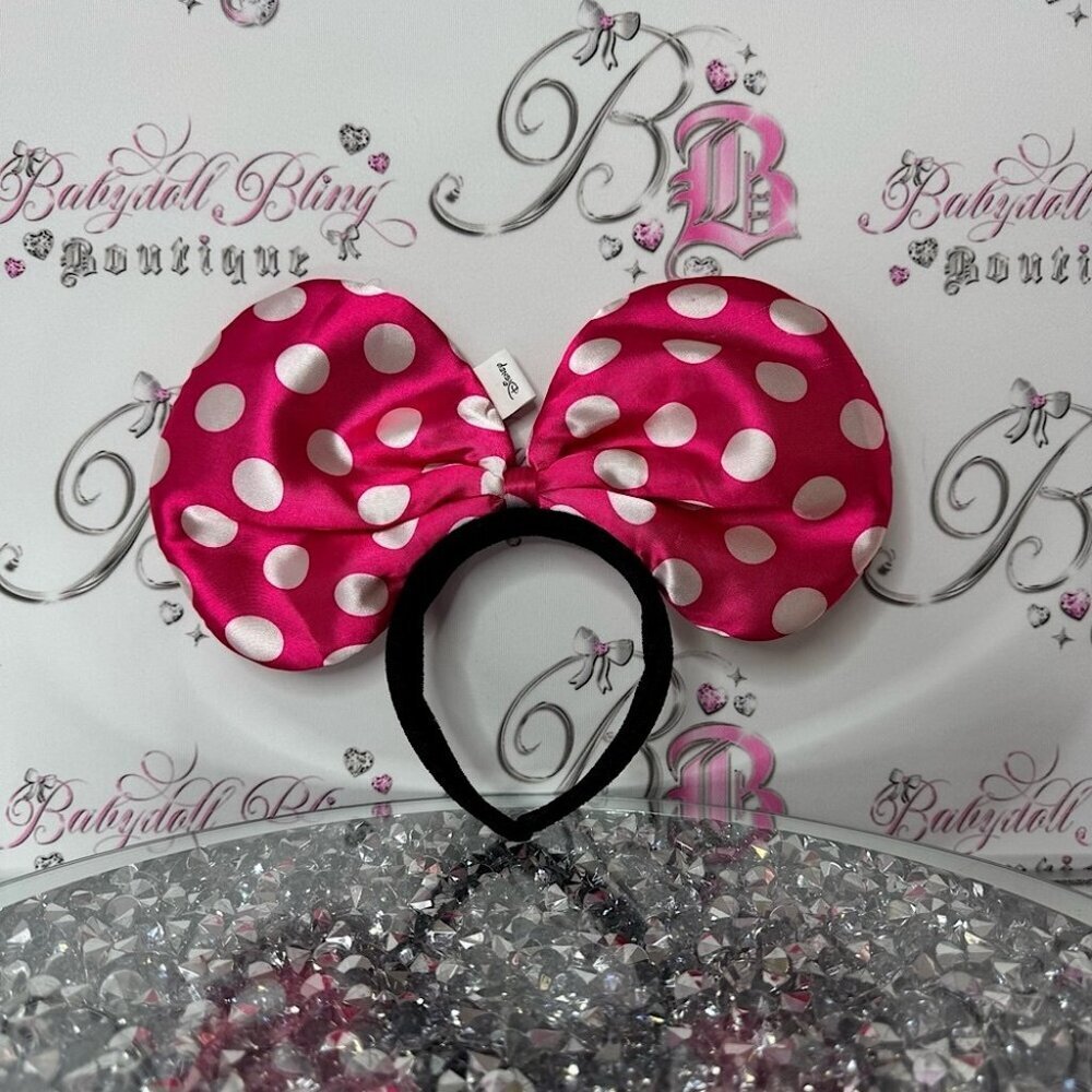 Disney ears pink Mickey Mouse Minnie Mouse Polka Dot Mouse Ears Headband